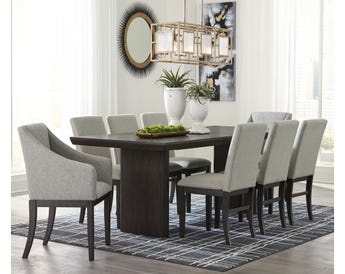 BRUXWORTH DINING TABLE SET 8 CHAIRS