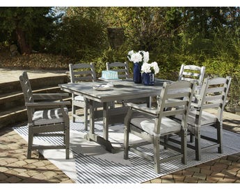 VISOLA DINING TABLE SET 6 CHAIRS