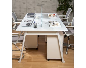 INTERVIEW OFFICE WORKSTATION 4 PERSON 240 CM