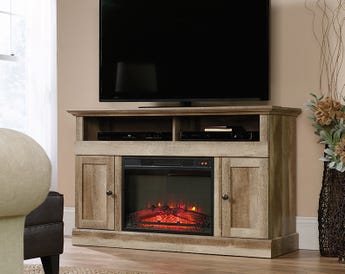 CANNERY TV STAND WITH ELECTRIC FIREPLACE