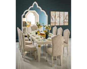 AKRISI DINING TABLE SET 8 CHAIRS
