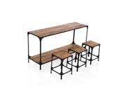 PLACEBO HIGH COUNTER TABLE SET 3 STOOLS