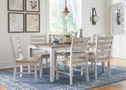 SKEMPTON DINING TABLE SET 6 CHAIRS