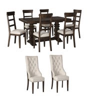 HILLCOT DINING TABLE SET 8 CHAIRS
