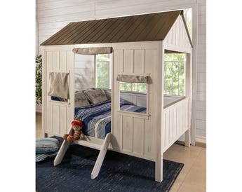 PLAYHOUSE GREY BED FULL SIZE (135*190CM)