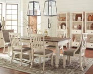 BOLANBURG DINING TABLE 4 CHAIRS +2 CHAIRS BACK UPHOLSTRED