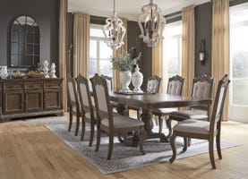 CHARMOND DINING TABLE 8 CHAIRS + BUFFET